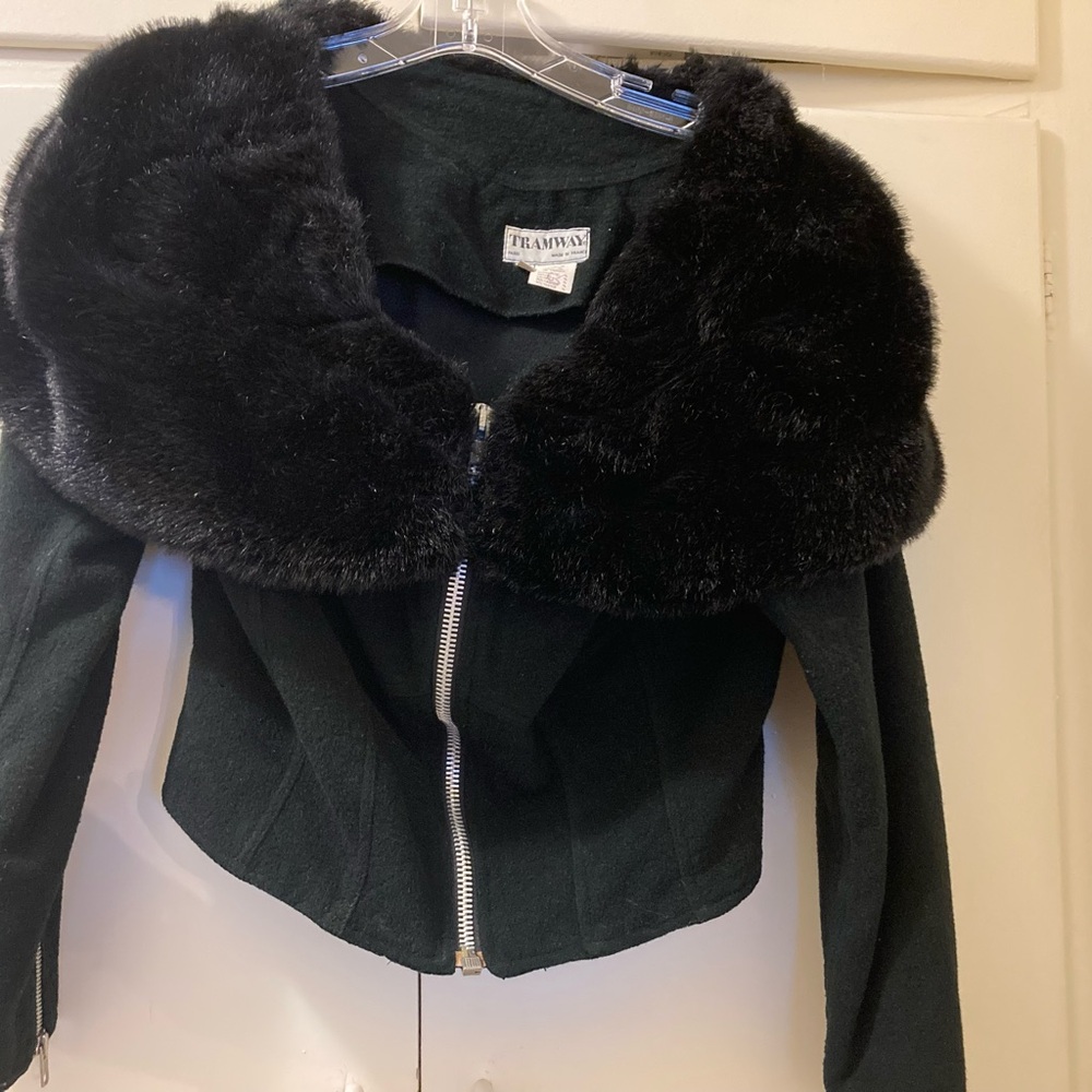 Paris company, Tamway black flax fur sweater. It is USA size 8, runs small